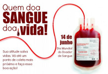 Hoje é Dia Mundial do Doador de Sangue