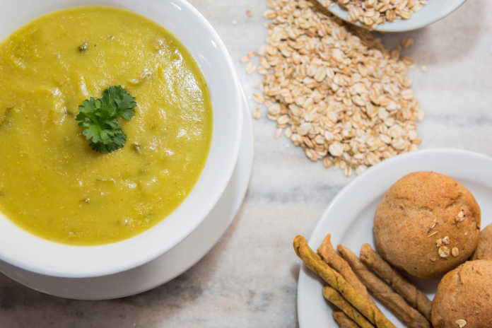 Creme de mandioquinha com quinoa