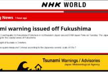 Japão – Terremoto de magnitude 6,9 em Fukushima provoca alerta de tsunami