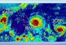 Furacão Irma segue em direção a Flórida