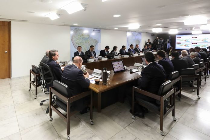 reunião bolsonaro com governadores O presidente Jair Bolsonaro se reúne com os nove governadores dos estados que compõem a Amazônia Legal
