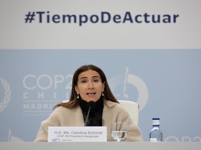 ministra do Meio Ambiente do Chile, Carolina Schmidt, na COP25